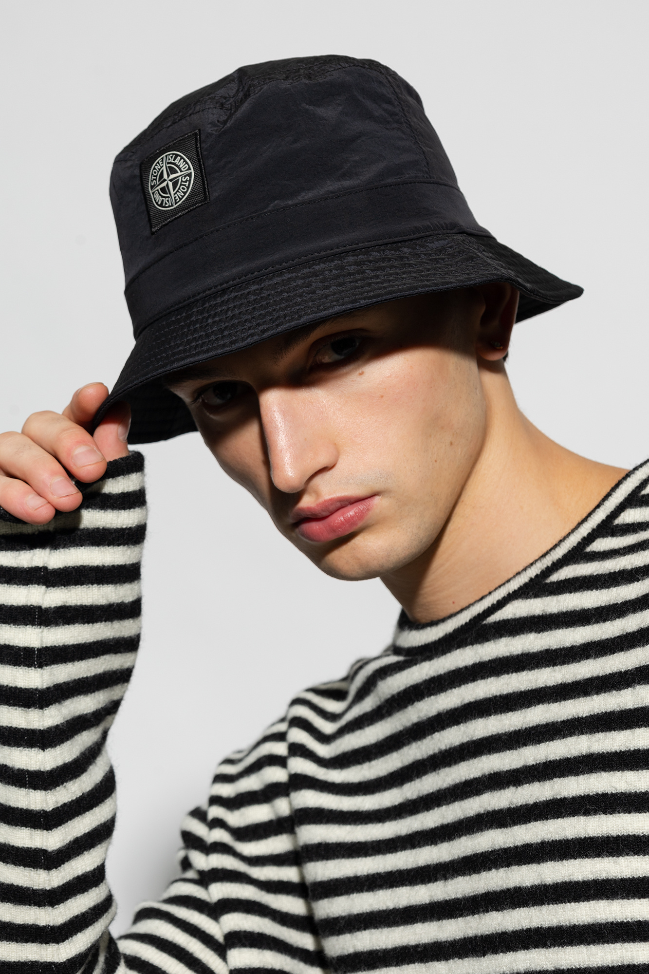 Stone Island Bucket hat with logo | Men's Accessories | Vitkac